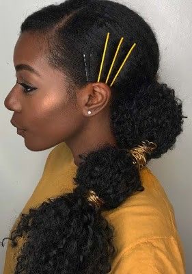 Bubble ponytail hairstyle for black women - All Things Savvy