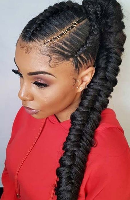 Fish tail ponytail for black women- All Things Savvy