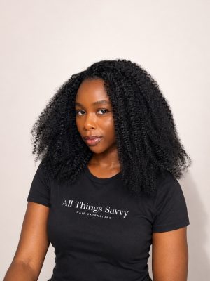 4a kinky curly synthetic clip ins